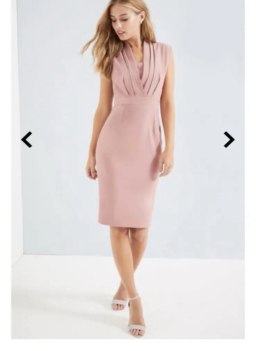 little mistress vintage bodycon dress PEACH PLEAT UK 8 baby girl birthday frock India Prabal Gurung | Azure Size:14/48 please allow a 6