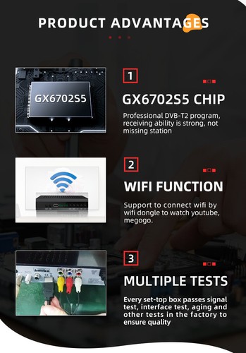 HD H.264 DVB T2 Terrestrial Satellite TV DVB-C Set Top Box fr Europe Spain Italy - Picture 10 of 16
