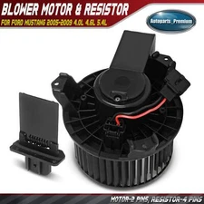 Front HVAC Blower Motor & Resistor Kit for Ford Mustang 2005-2009 4.0L 4.6L 5.4L