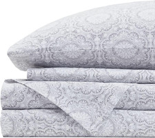 100 Cotton Sheets Queen, Breathable, Naturally Cool Cotton Sheets, Soft Cotton