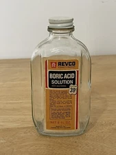 REVCO Vintage Medicine Bottle 8 oz. REVCO Cleveland, Ohio Empty
