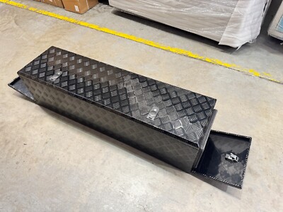 BLACK Aluminium Ute Trailer Campers Caravan Drawbar Toolbox 1700 x