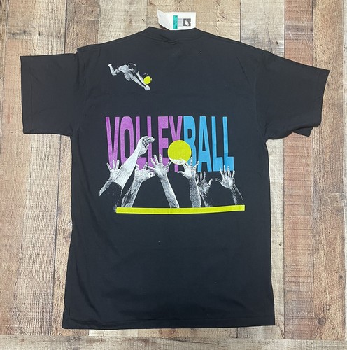 Camisa De Colección Nueva con Etiquetas Nike Voleibol de Playa Negra Just Do It Puntada Única XL Dos Caras