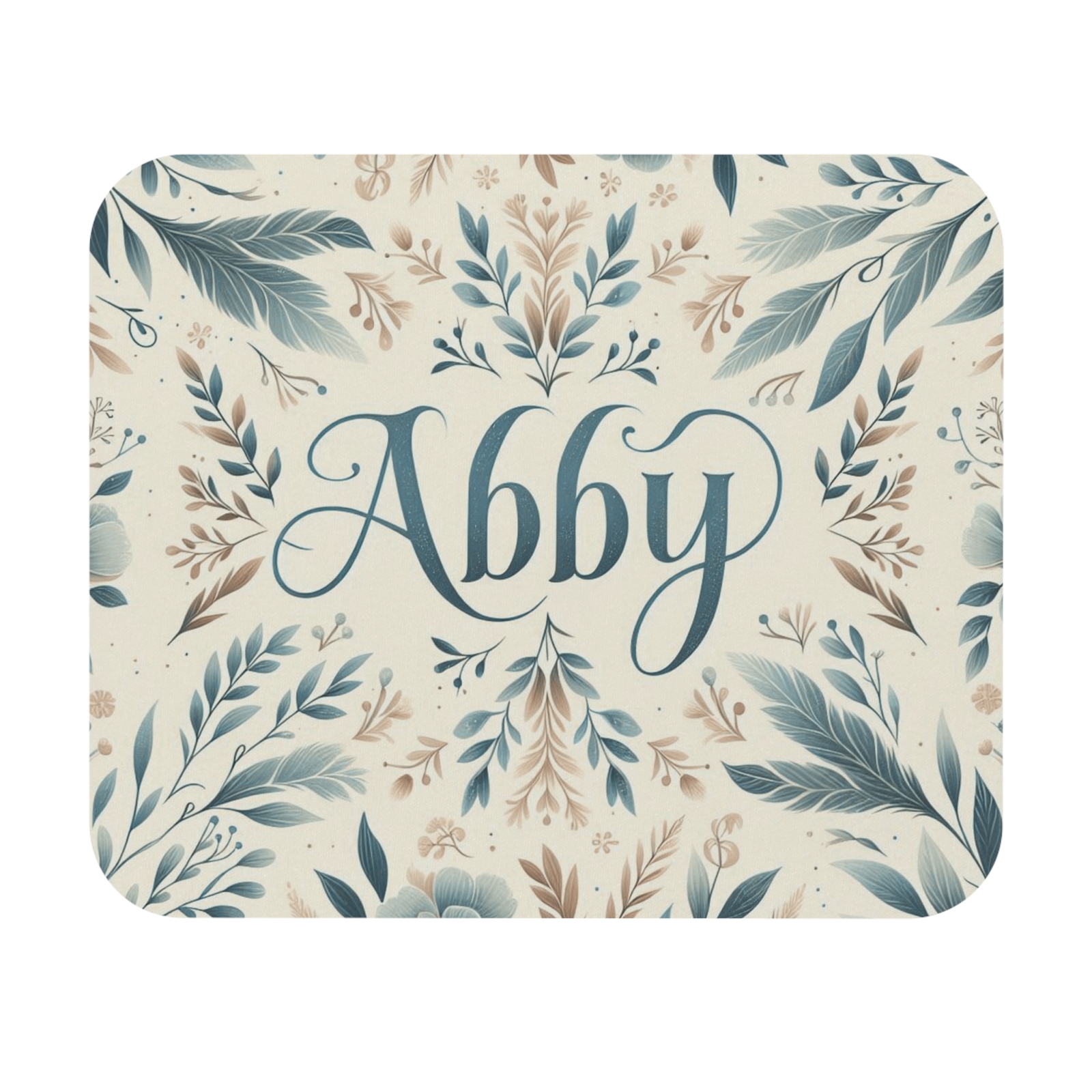 Mouse Pad (Rectangle) ABBY Personalized Soothing Floral Print Design 6, Gift-image