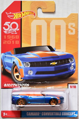 ミニカー Hot Wheels Camaro Convertible Concept 50 HOT WHEELS 50 YEARS 00S CAMARO CONVERTIBLE CONCEPT #9/10 | eBay