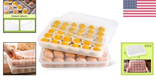 Portable Deviled Egg Containers - Perfect for Picnics, Holds 60 Eggs Each - Picture 2 of 8