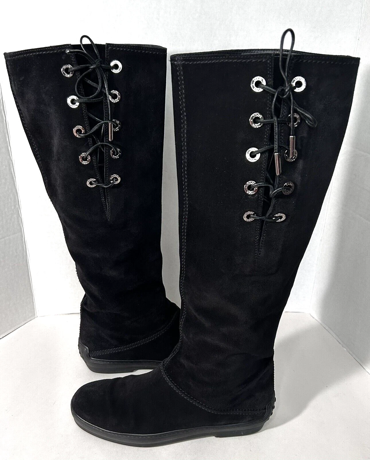 TOD’S Stivali equitazione Tod's al ginocchio neri scamosciati donna taglia EU 38 5 US 8 5