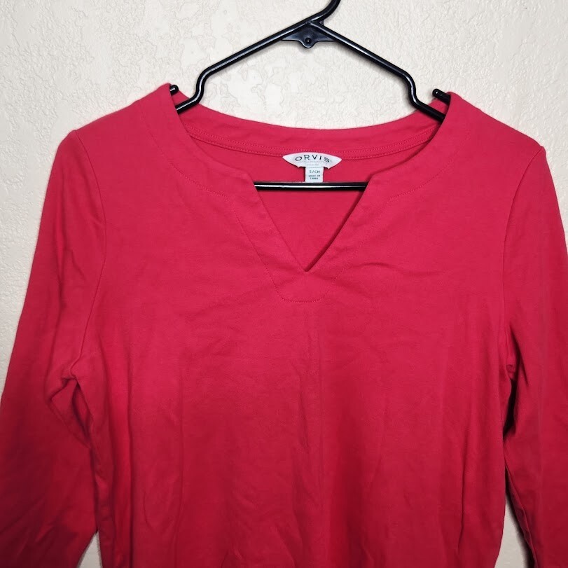 Orvis Top Women's Small Pink Stretch Basic Cotton… - image 2
