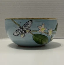 Fitz And Floyd “Les Papillion” Toulouse Butterfly  And Floral Bowl
