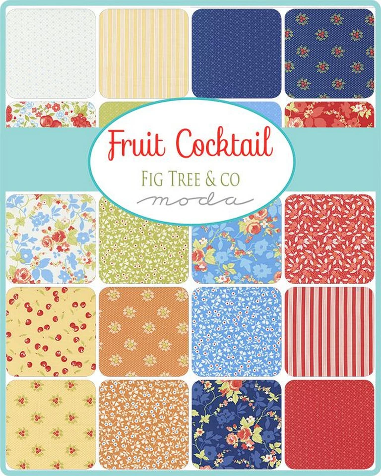 Fruit Cocktail Moda Layer Cake 42 100% Cotton 10" Precut Quilt Squares - Image 2 of 2