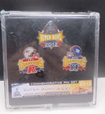 Super Bowl XLVI 46 New England Patriots Super Bowl Lapel Pin Set
