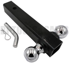 1-7/8" & 2" Double Hitch Ball Tube Receiver Tow Mount Truck Trailer Receiver