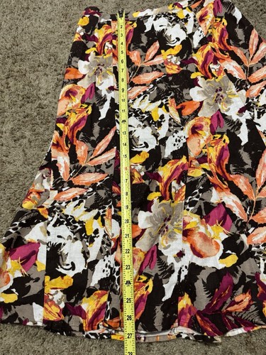 CHRISTOPHER & BANKS Floral Flared Mermaid Midi Skirt Size 6 Boho Fairy Cottage - Picture 7 of 8