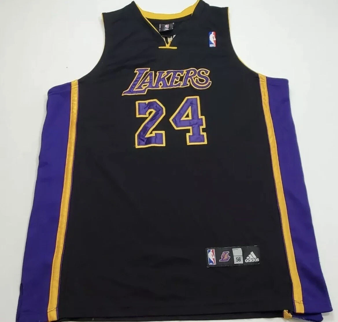 Kobe Bryant Los Angeles Lakers Authentic Jersey Adidas 2XL Size56 Black/ Purple