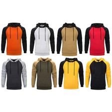 Men's Hooded Sweatshirt with Drawstring Long Sleeve Pullover Shirt Hoodie Blouse