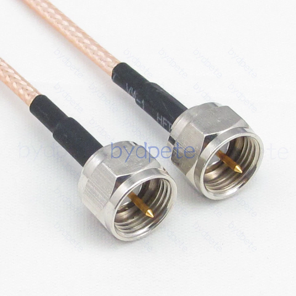F male to F male plug RG179 cable 75ohm Coax Coaxial Koax Kable for Video TV lot - Image 3 of 4