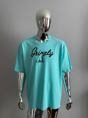  Men's Grizzly GripTape Aqua Graphic T Shirt Size XL