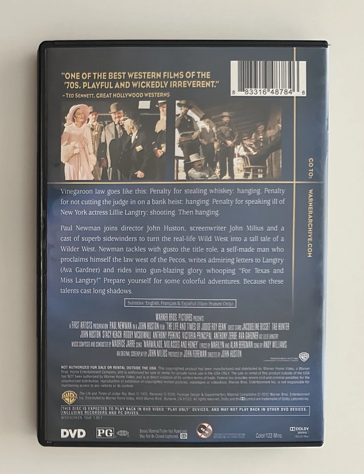 The Life & Times Of Judge Roy Bean (DVD) Region Free Warner Archive Paul Newman - Image 2 of 3