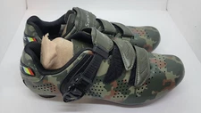 Santic Davee Men's Shoe Size 6 Army  Camo Adjustable Lock Road Cycling Shoes