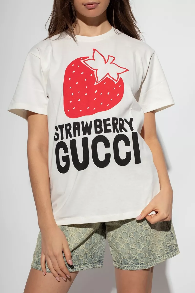 Gucci - Oversized Logo T-Shirt - Women - Cotton - S - Black