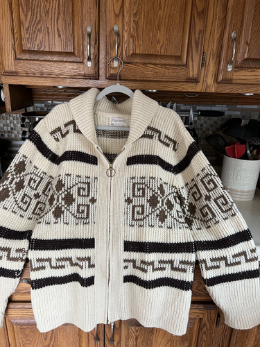 Vintage Pendleton westliche Schurwolle Strickjacke BIG LEBOWSKI Dude Pullover L Large