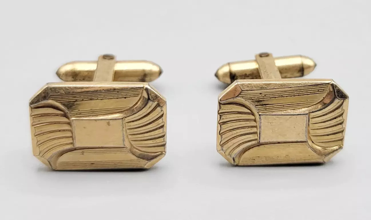 Vintage Rectangular Ruffled Fluted Design Correct… - image 1