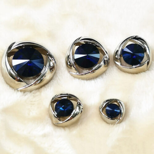 6Pcs Bling Glass Crystal Rhinestone Buttons with Metal Loop DIY Sewing Decor - Picture 14 of 30