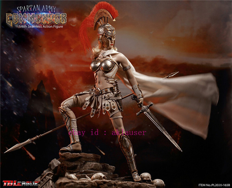 Figura de acción de juguete Tbleague Pl2020-165b 1/6 Spartan Army Commander versión plateada