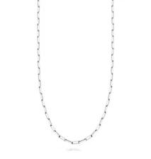 2MM Solid 925 Sterling Silver Italian Paperclip Rolo Link Chain Necklace 16"-24"