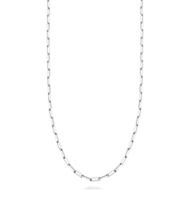 2MM Solid 925 Sterling Silver Italian Paperclip Rolo Link Chain Necklace 16''-24''