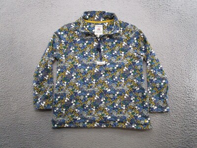 JOULES Pip Print 1/4 Zip Colorful Floral Sweatshirt Women's Size US 6 Pullover