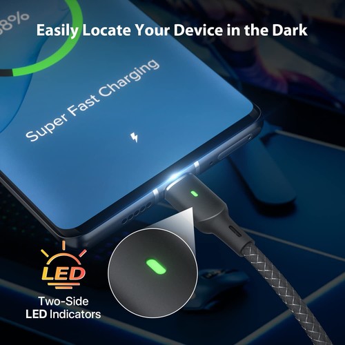 SOOPII 100W PD USB C to USB C Cable,2-Pack Type C Cable with Smart LED Indicator - Photo 50 sur 55