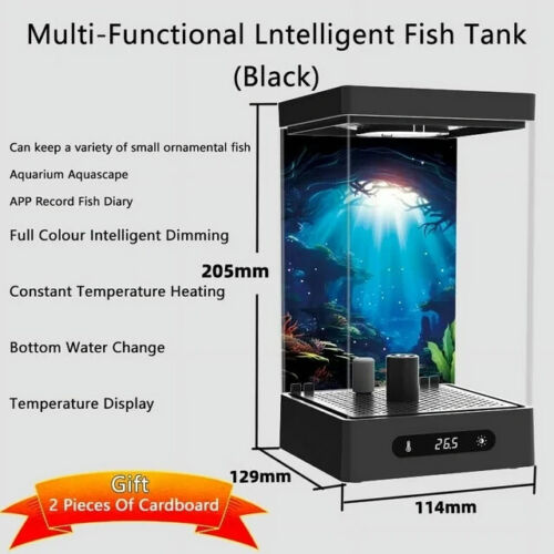 Betta Fish Tank Mini Aquarium Light Intelligent Temperature Control