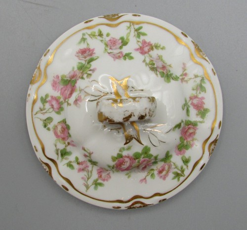 Haviland Lidded Sugar - Pink Rose Garlands - Schleiger 270F - Picture 5 of 9