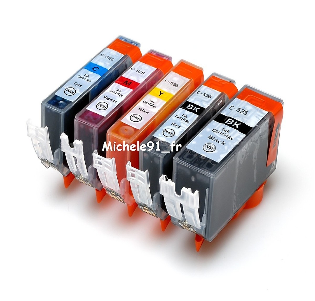 Pack De 10 Cartouches Compatibles Pour Canon Pixma MG5350 - PGI525 CLI526 Avec Puces