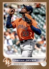 2022 Topps #211 Cristian Javier Gold #/2022 SN