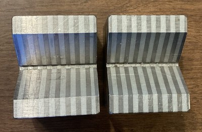2 Blocks Value Collection V-Block 90° Angle Magnetic Aluminum Alloy 2'' x 2-3/8''