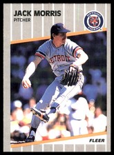 Jack Morris 1989 Fleer #139 Detroit Tigers MLB READ FREE SHIPPING AutographDen