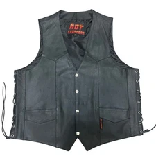 Hot Leathers Side-Laced Biker Vest – Concealed Carry – 2XL