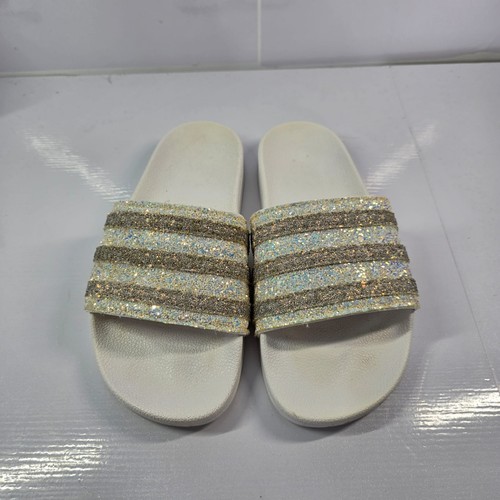 Adidas slides glitter top, Adidas Glitter Sandals / Womens Sandles / Summer /UK6