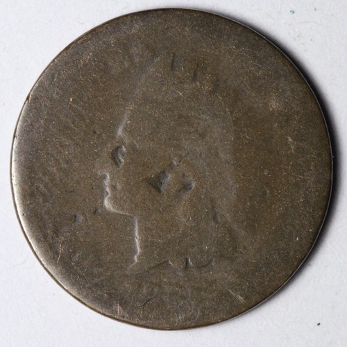 1867 Indian Head Cent Penny weak date E121 JVM