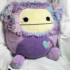 Squishmallows 16 Eden the Bigfoot Medium Plush Stuffed Animal Purple Hearts