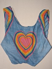 Yoga Democracy Rainbow Love XL Crop Top Hearts