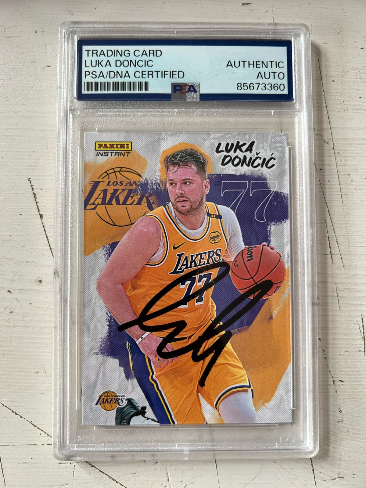 2024-2025 Luka Doncic Panini Instant Auto Signed Los Angeles Lakers NBA PSA/DNA