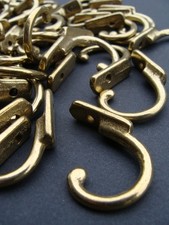 20x Messing Haken, Wandhaken, Zierhaken, Gardinen/Raffhaken, Handtuchhalter