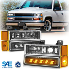 Dot Led Headlight Bumper Lamp Marker For Chevrolet Silverado 1994 95 96 97 1998