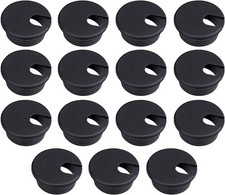 15 Pack 1.5 Inch Desk Grommet Cable Hole Cover Grommet Plastic Wire Cord Grommet