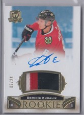 2019-20 UD The Cup Rookie Autograph Patch Gold Dominik Kubalik RC Auto 05/24