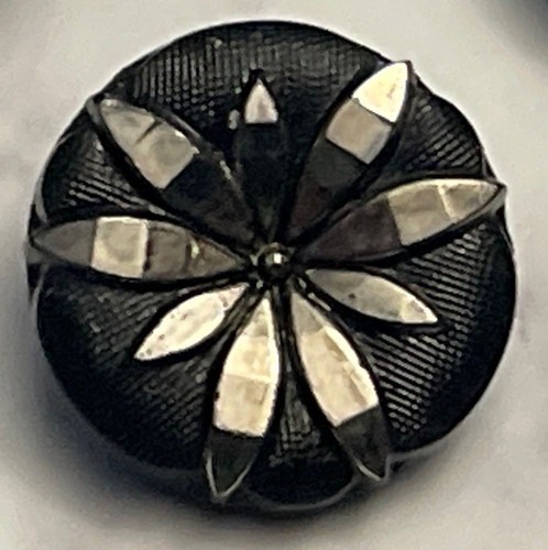 Vintage Black Glass Czech Glass Buttons Lot 102-43 - Picture 2 of 9
