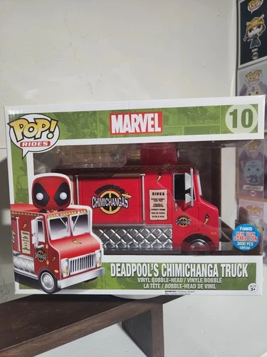 Funko Pop Rides Marvel Deadpool Chimichanga Truck Figure Red